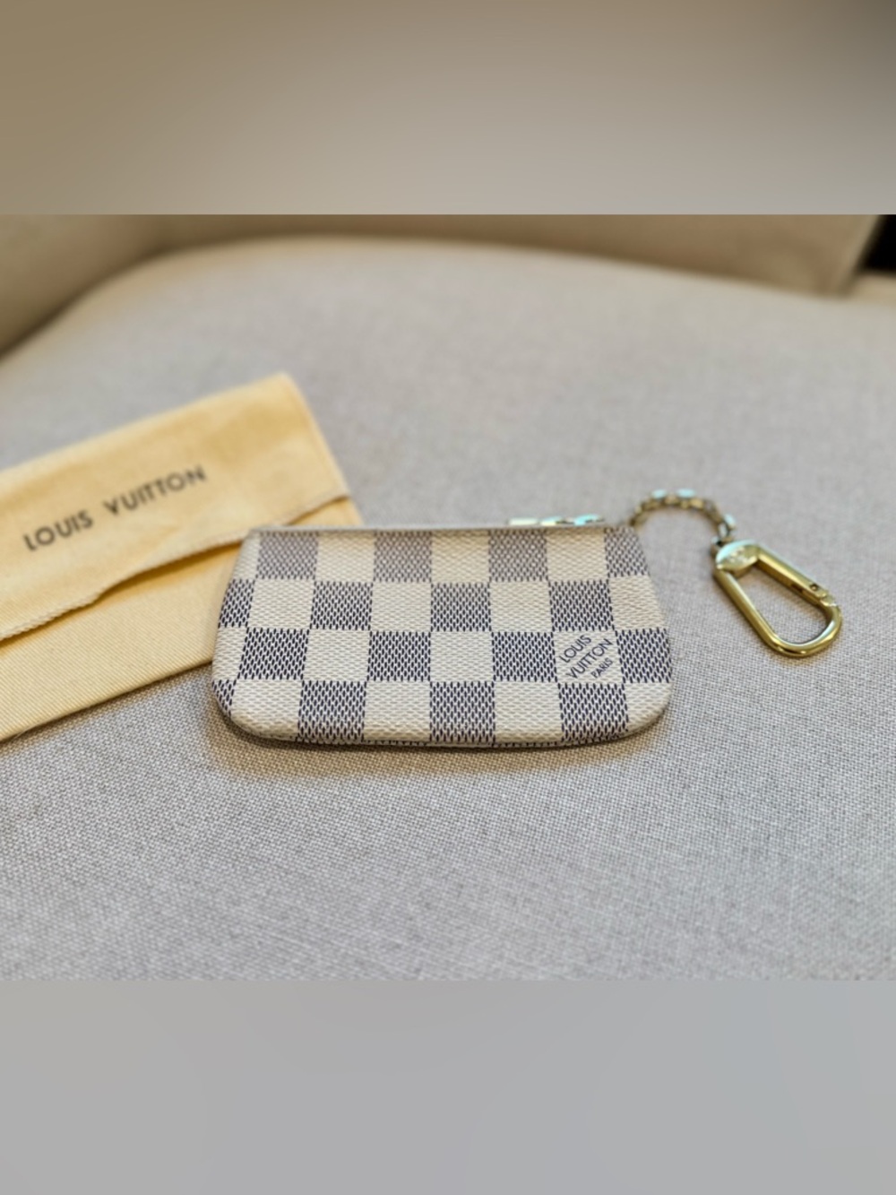 Louis Vuitton Damier Azur Key Pouch/ Keychain/ Card Holder